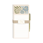 Lady Jayne Magnetic Notepad & Pen - Asters