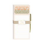 Lady Jayne Magnetic Notepad & Pen - Lilies