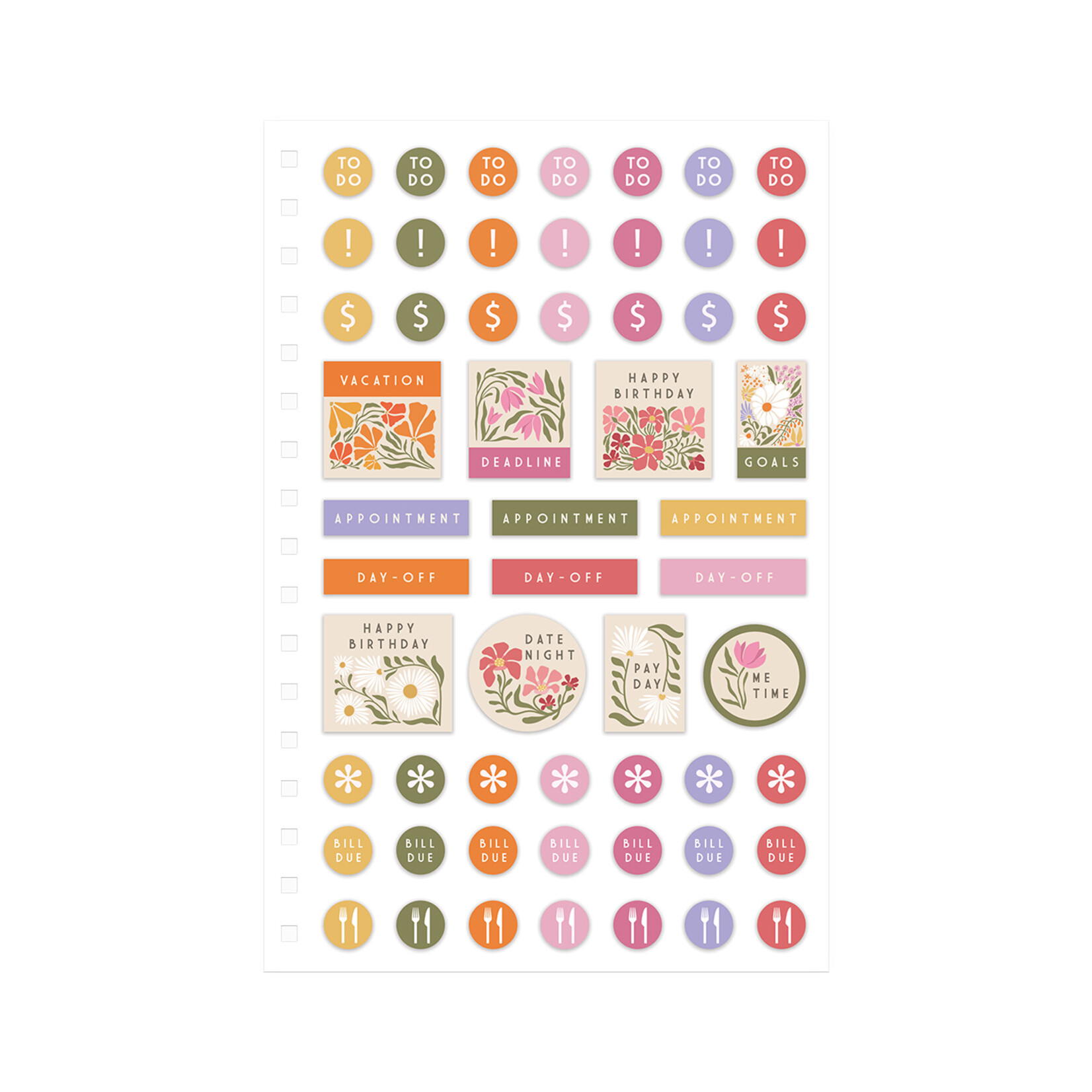 Lady Jayne Weekly Planner - Undated - Wildflowers