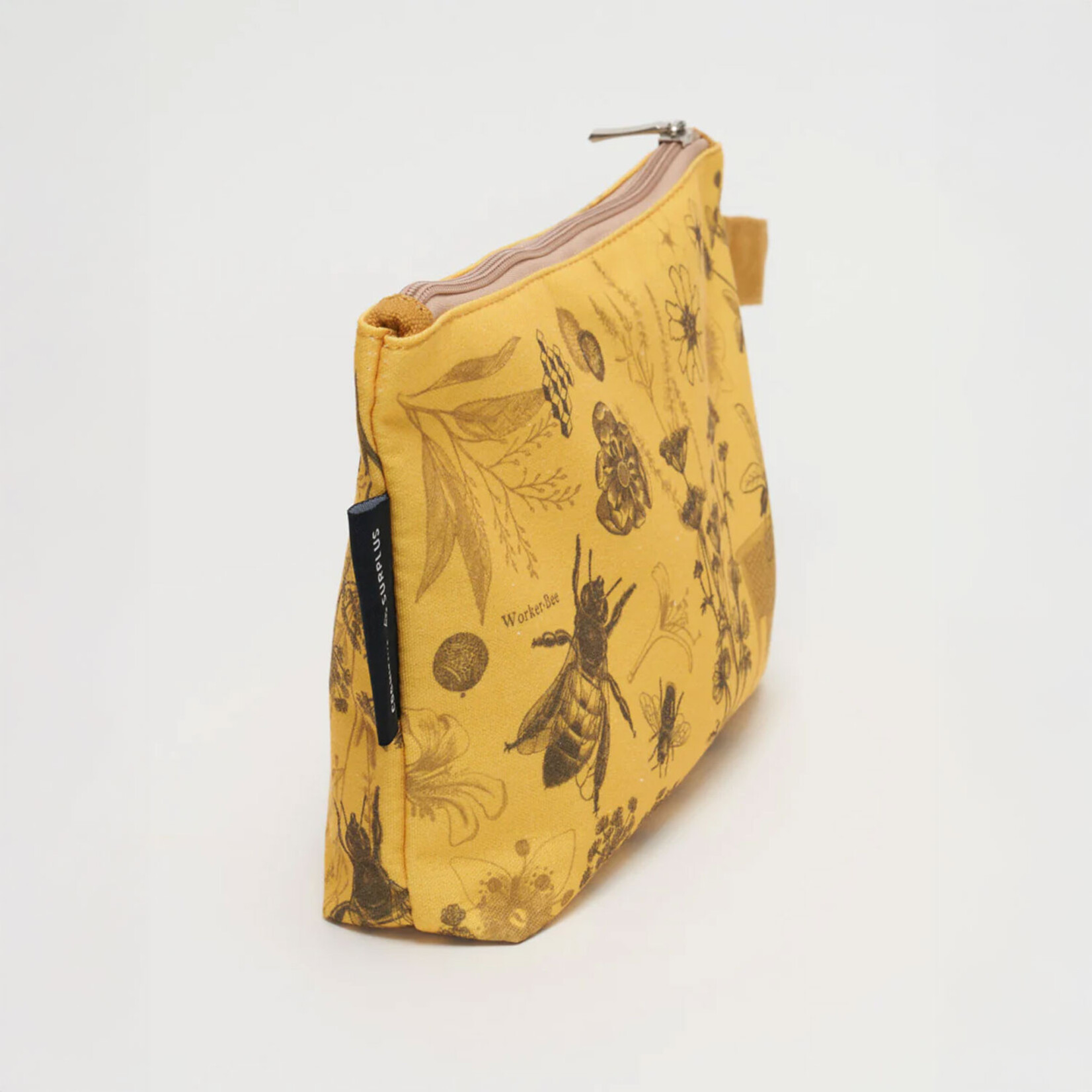 Cognitive Surplus Pencil Bag - Honey Bees - Goldenrod