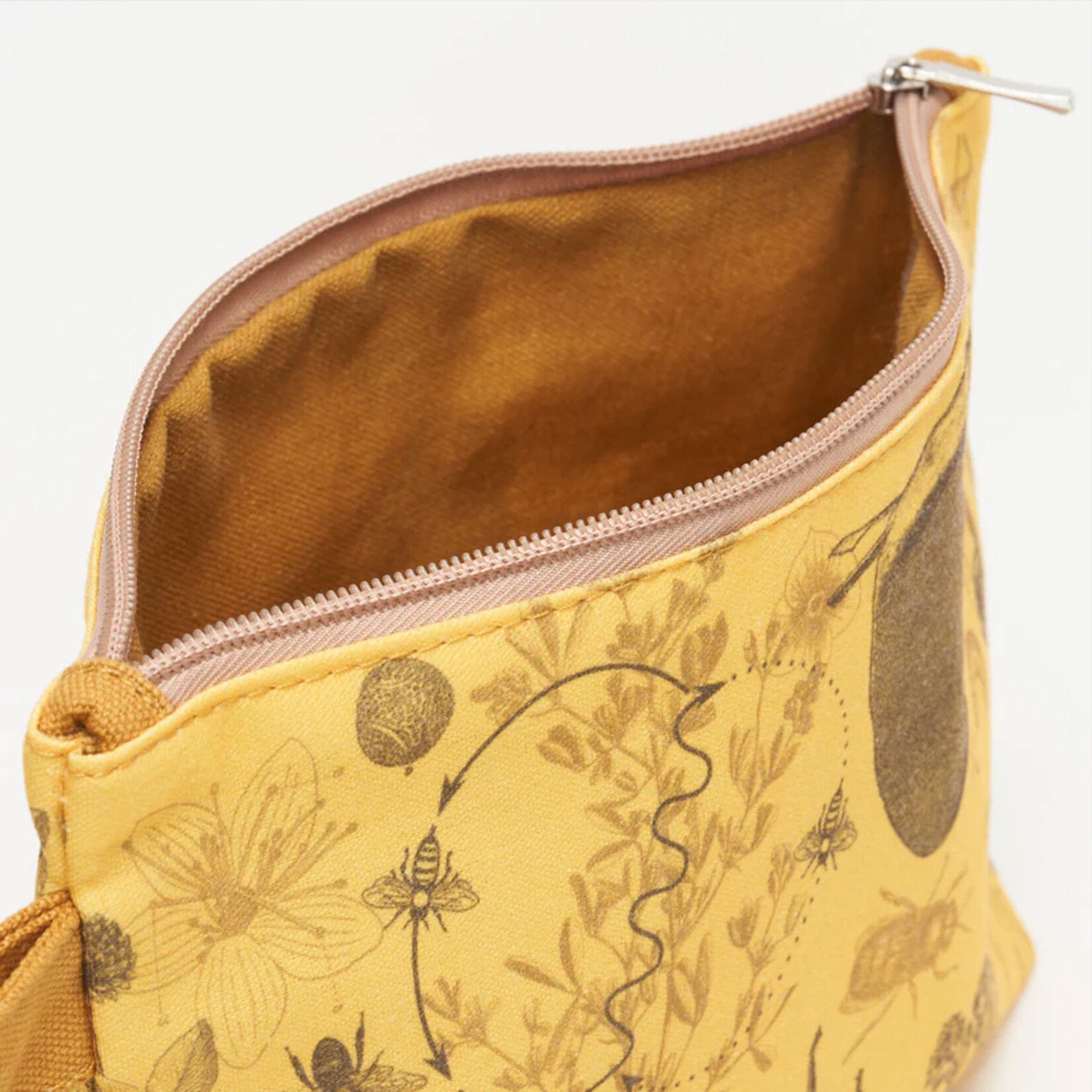 Cognitive Surplus Pencil Bag - Honey Bees - Goldenrod