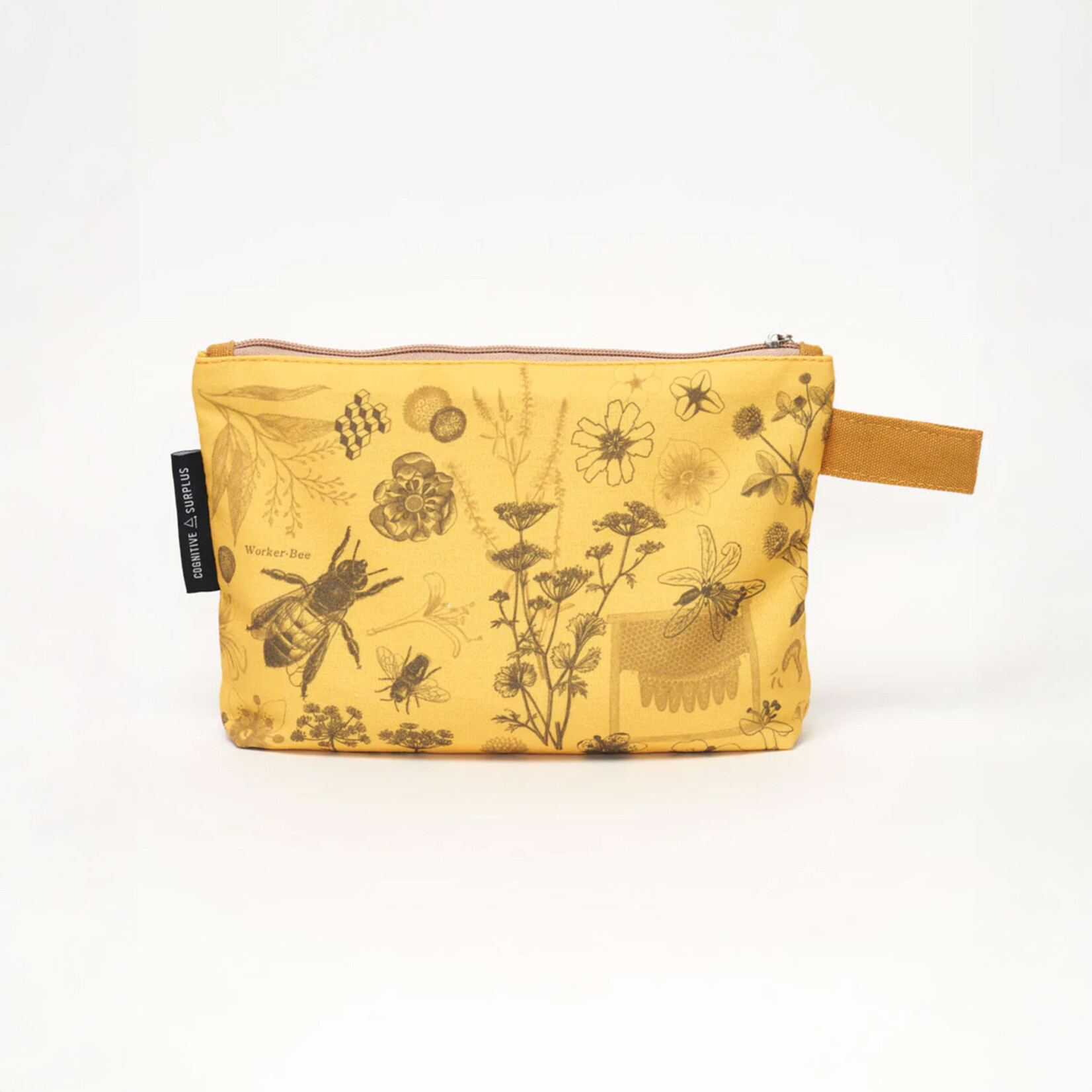 Cognitive Surplus Pencil Bag - Honey Bees - Goldenrod
