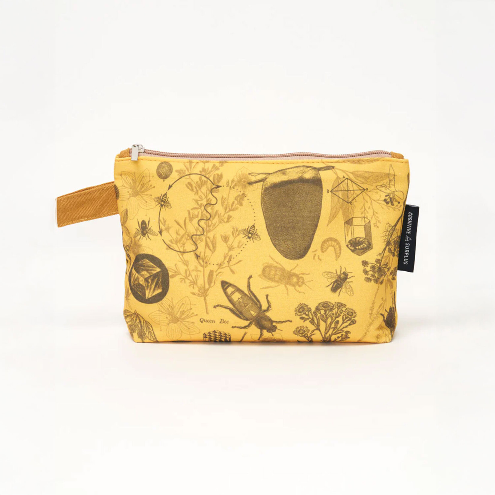 Cognitive Surplus Pencil Bag - Honey Bees - Goldenrod