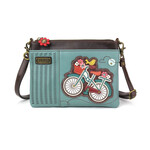 Chala Laser Cut Mini Crossbody - Bicycle - Teal