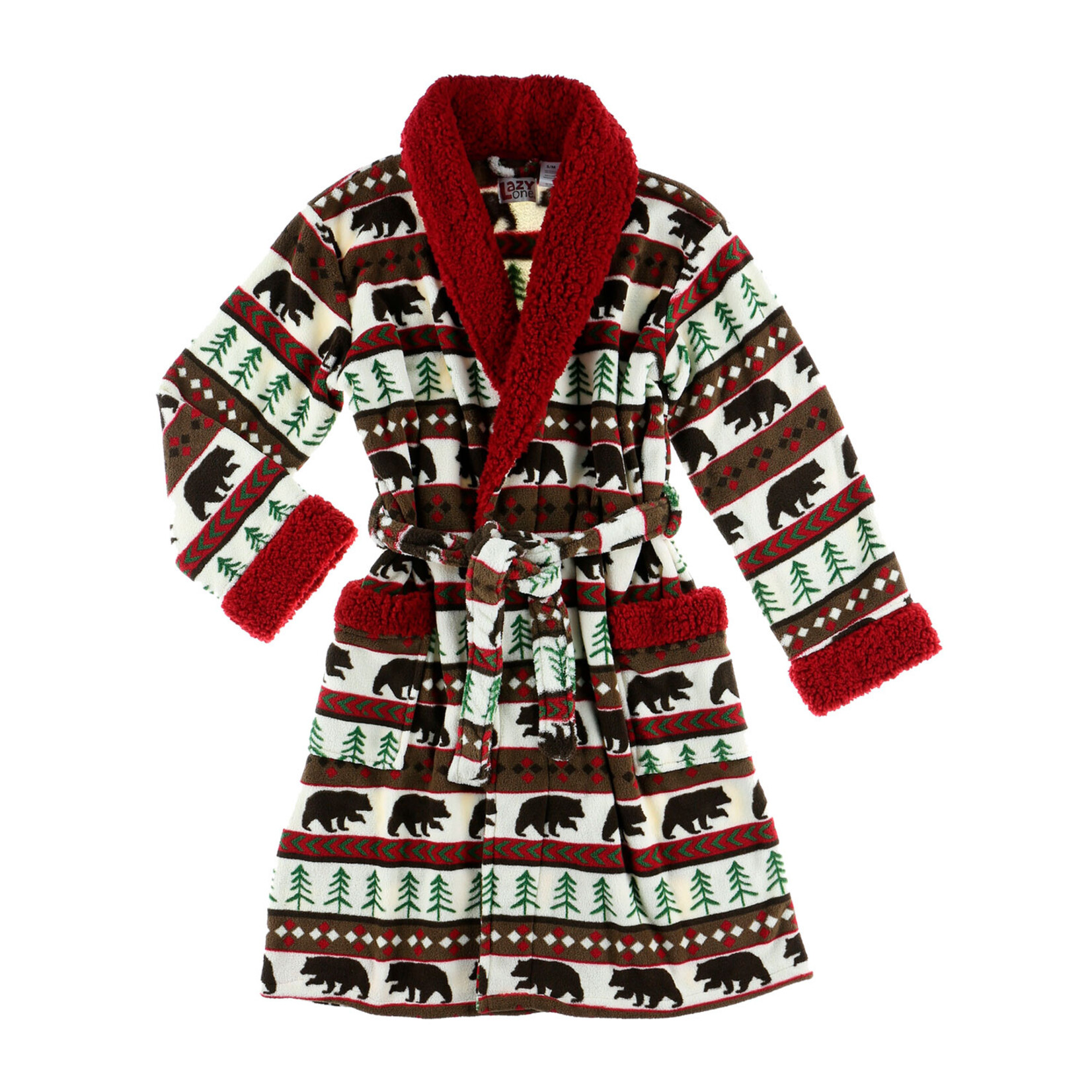LazyOne Women's Robe - Bear Fair Isle