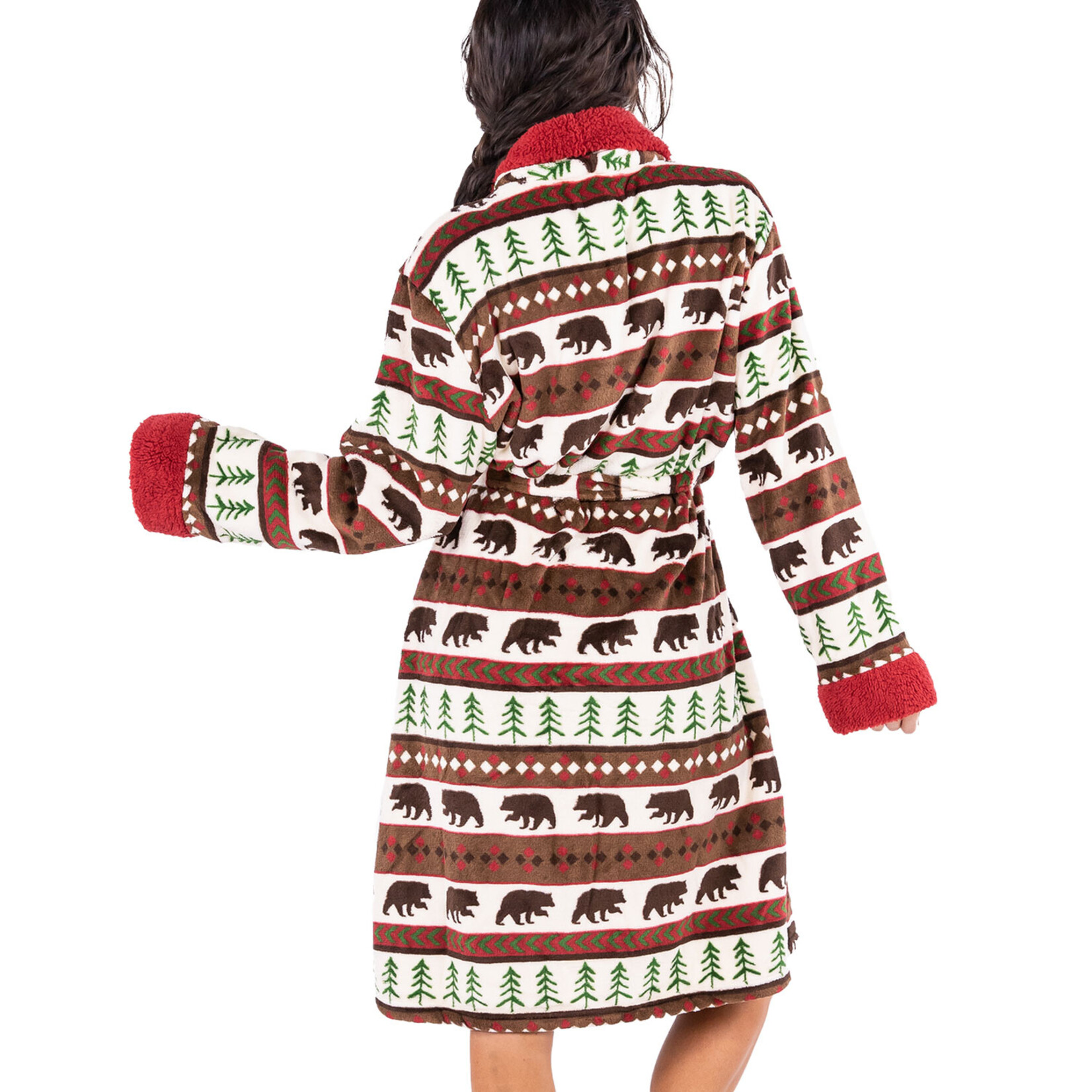 LazyOne Women's Robe - Bear Fair Isle