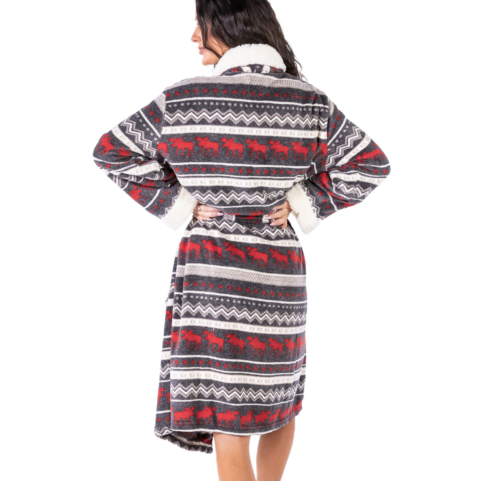 Lazy One Women's Robe - Cabin Moose