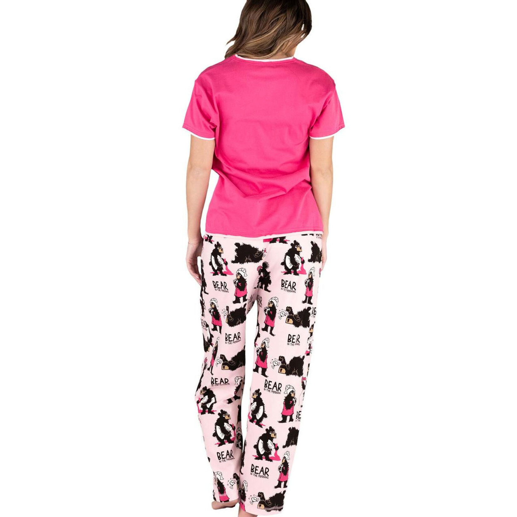 Lazy One Women's PJ Tee / PJ Pants - Bear in the Morning