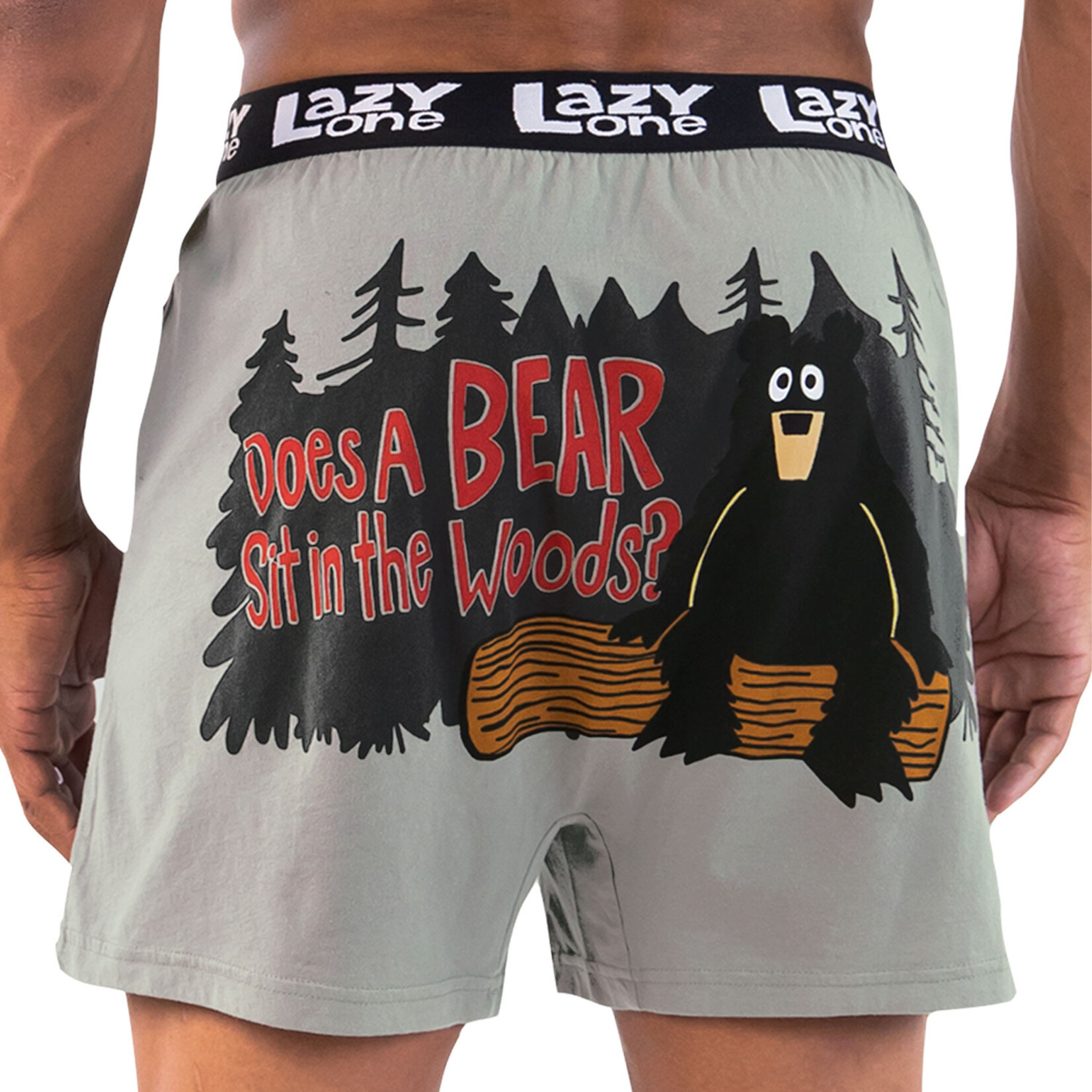 Lazy One Men's Boxer Shorts - Does A Bear Sit in the Woods?