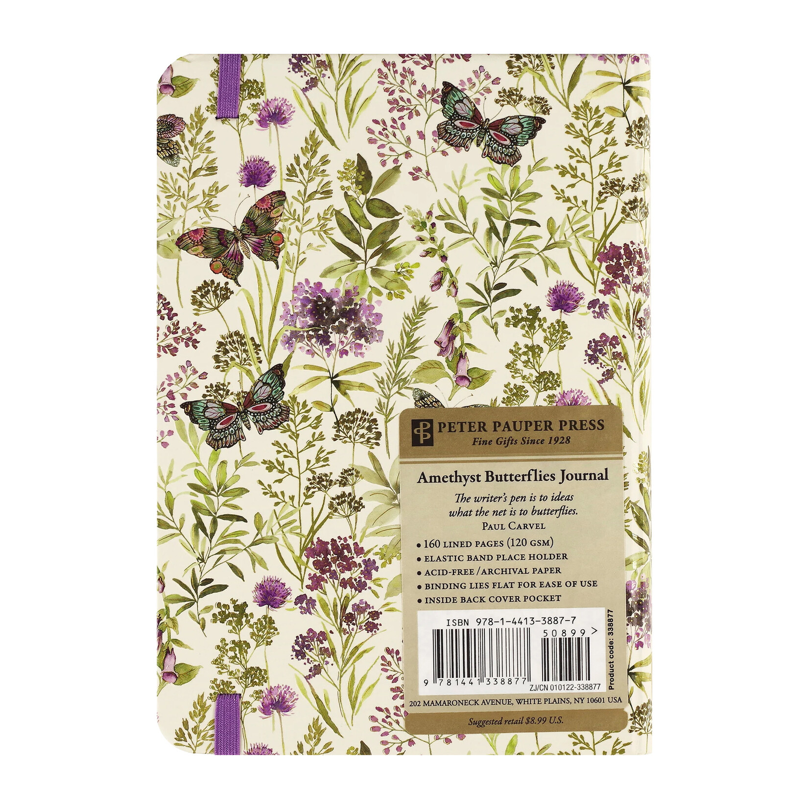 Peter Pauper Press Journal - Small - Amethyst Butterflies