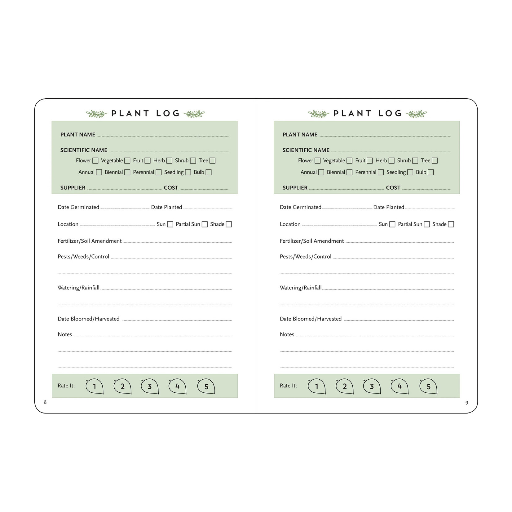 Peter Pauper Press Journal - Gardener's Logbook - Floral