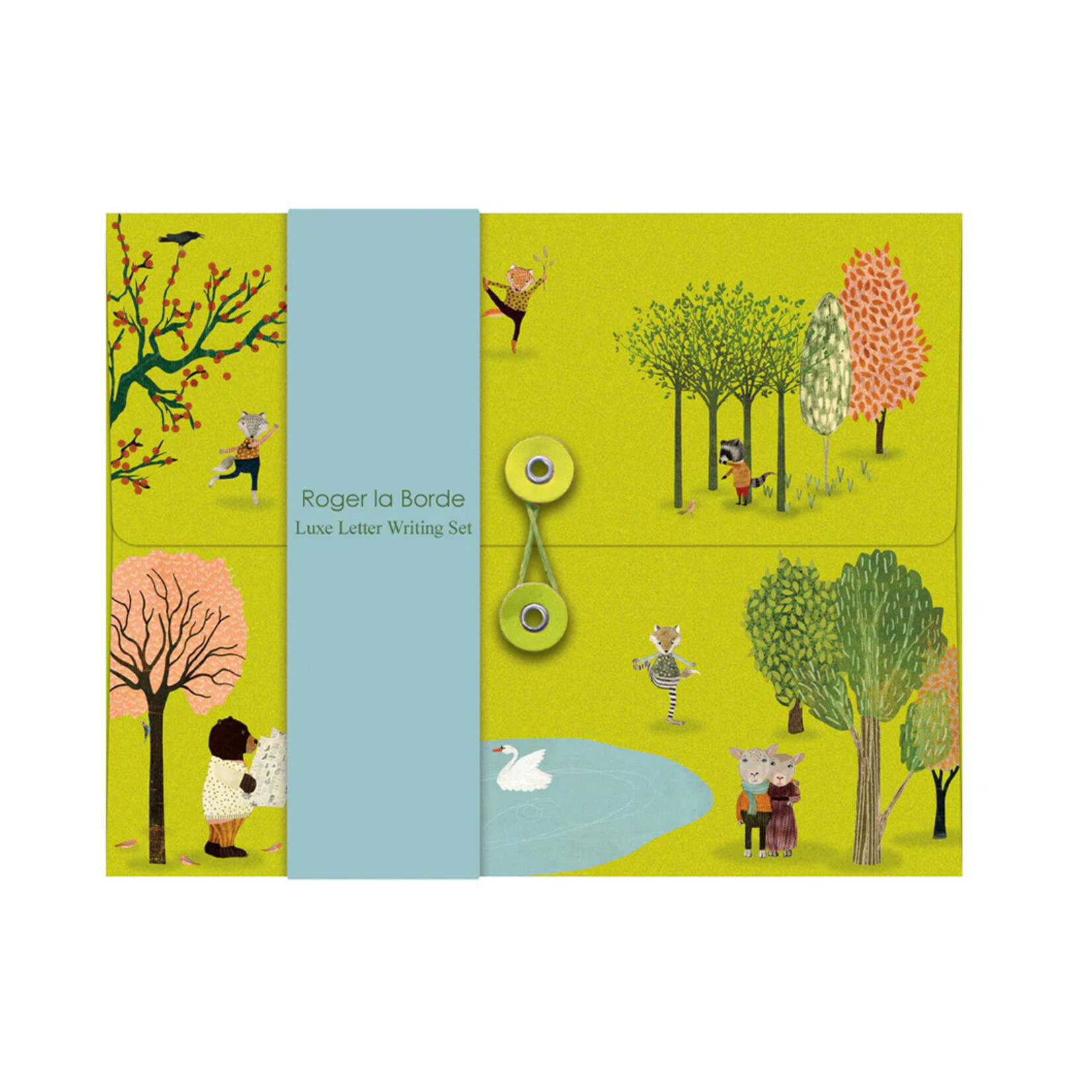 Roger La Borde Luxe Letter Writing Set - Flying Bear / Daydreamers / Dreamland Butterflies / Dreamland / Yoga in the Park / Cosmic Rabbit