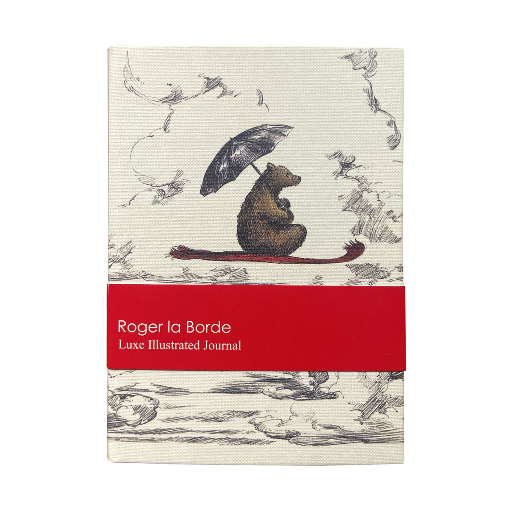 Roger la Borde Illustrated Journal - Flying Bear (Red)