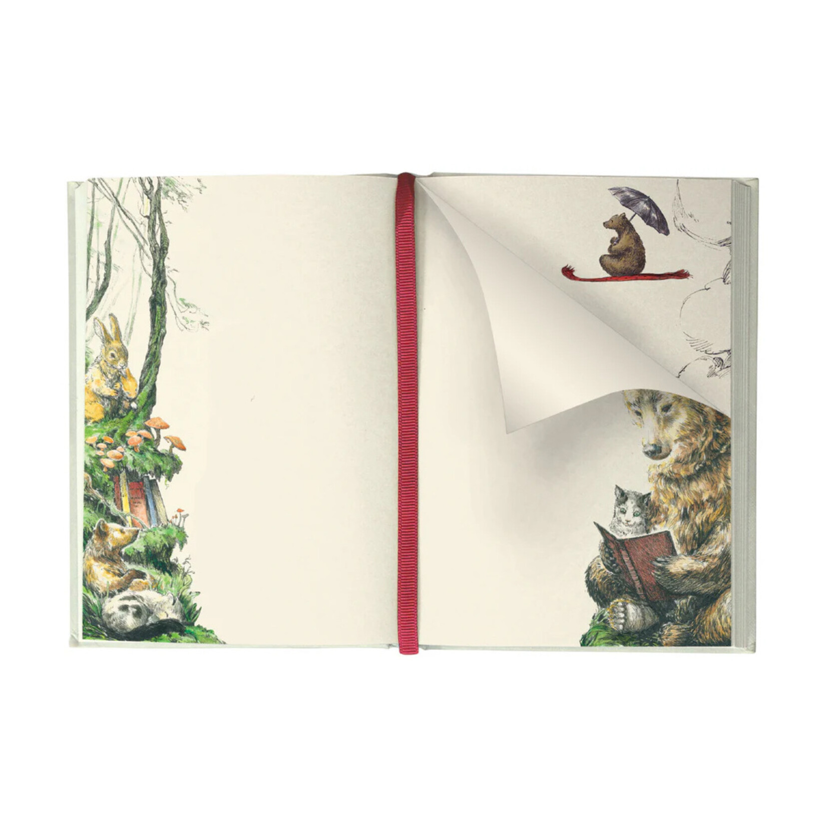 Roger la Borde Illustrated Journal - Flying Bear (Red)