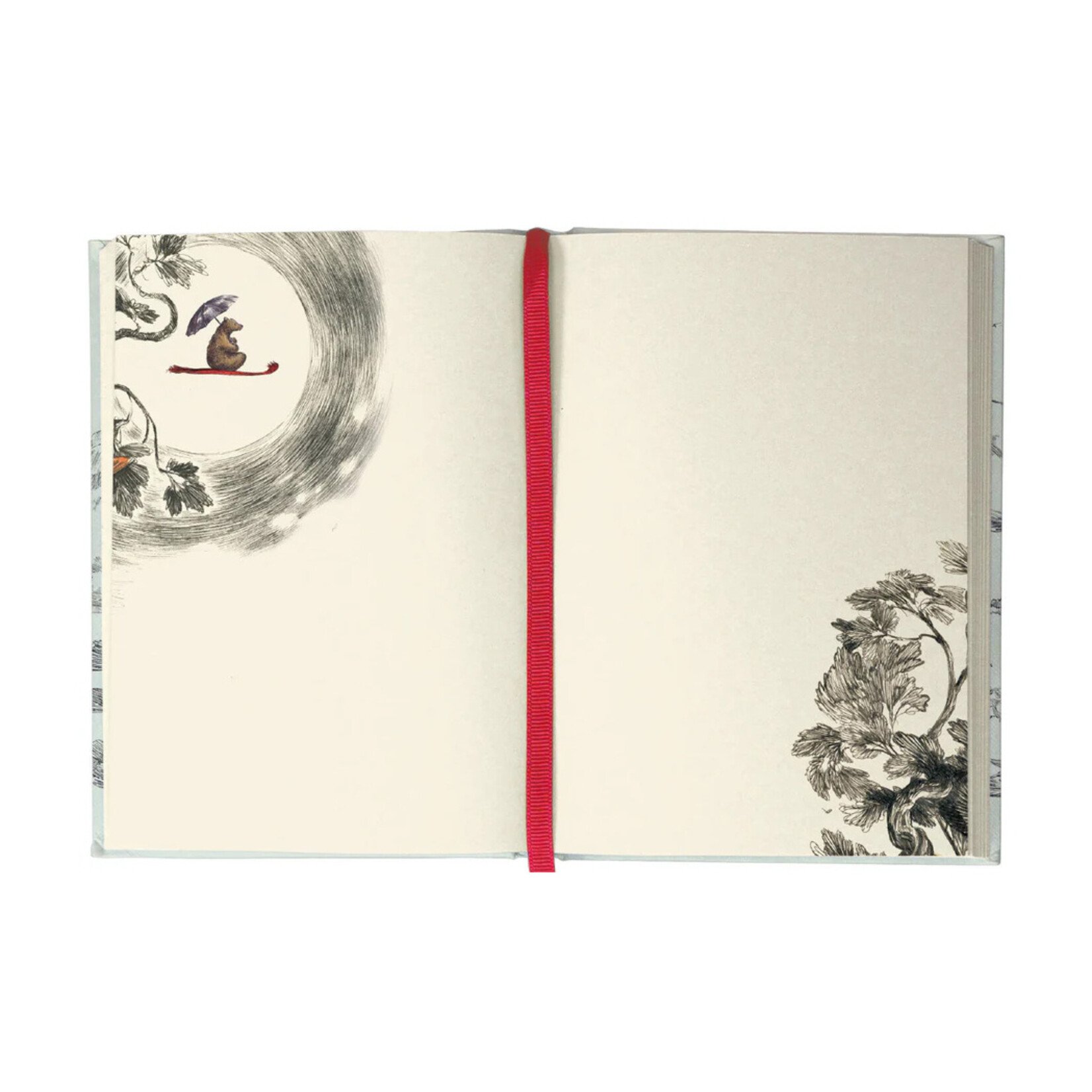 Roger la Borde Illustrated Journal - Flying Bear (Red)