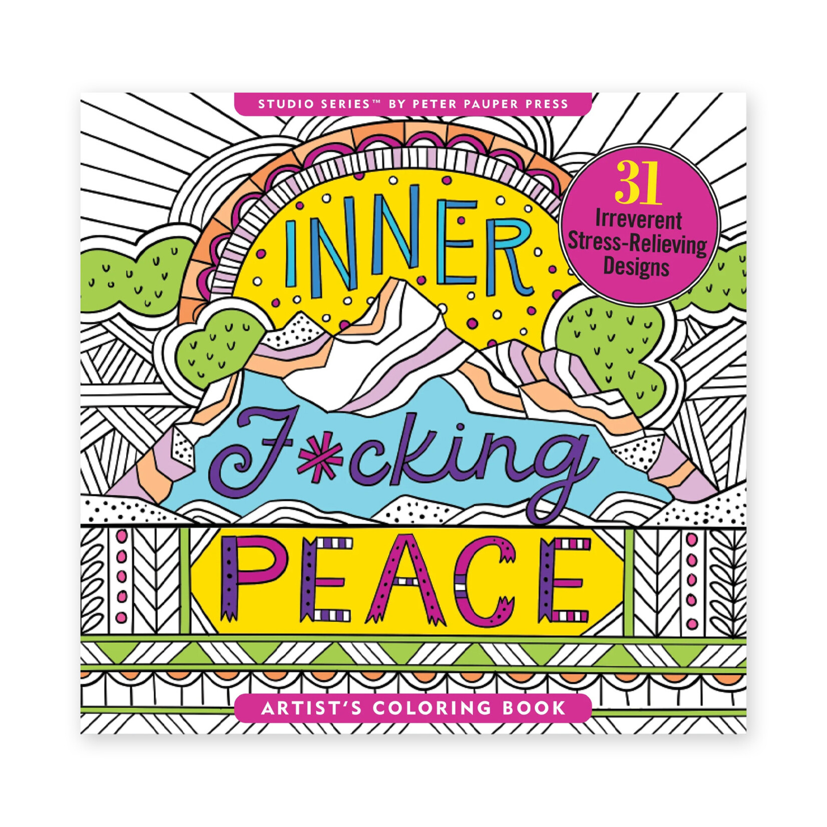Peter Pauper Press Artist's Coloring Book - Inner F*cking Peace