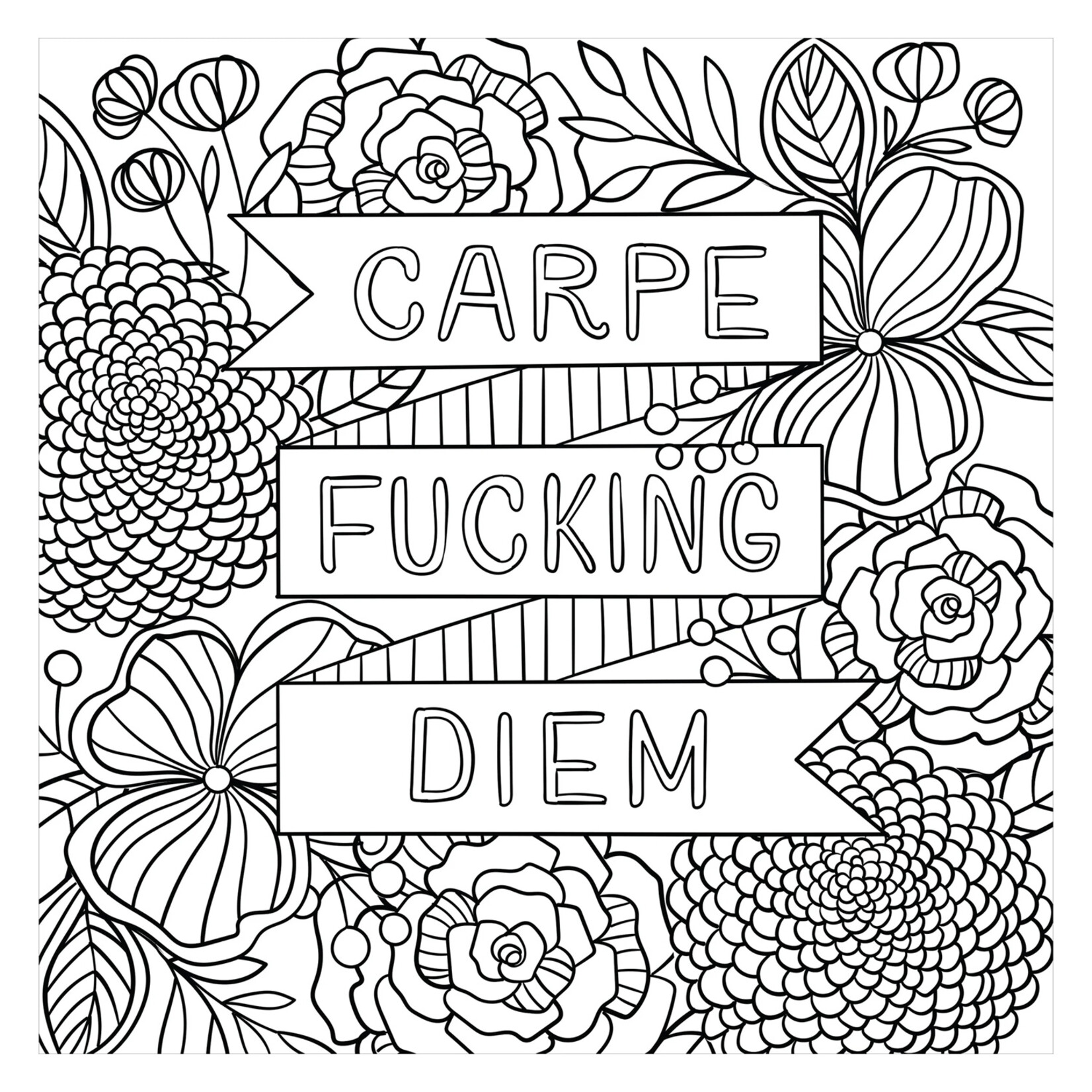 Peter Pauper Press Artist's Coloring Book - Inner F*cking Peace