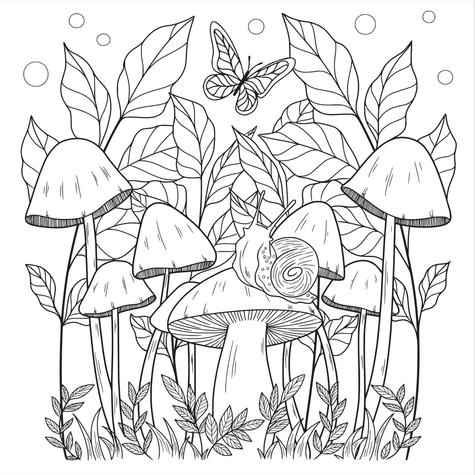 Peter Pauper Press Artist's Coloring Book - Mushrooms