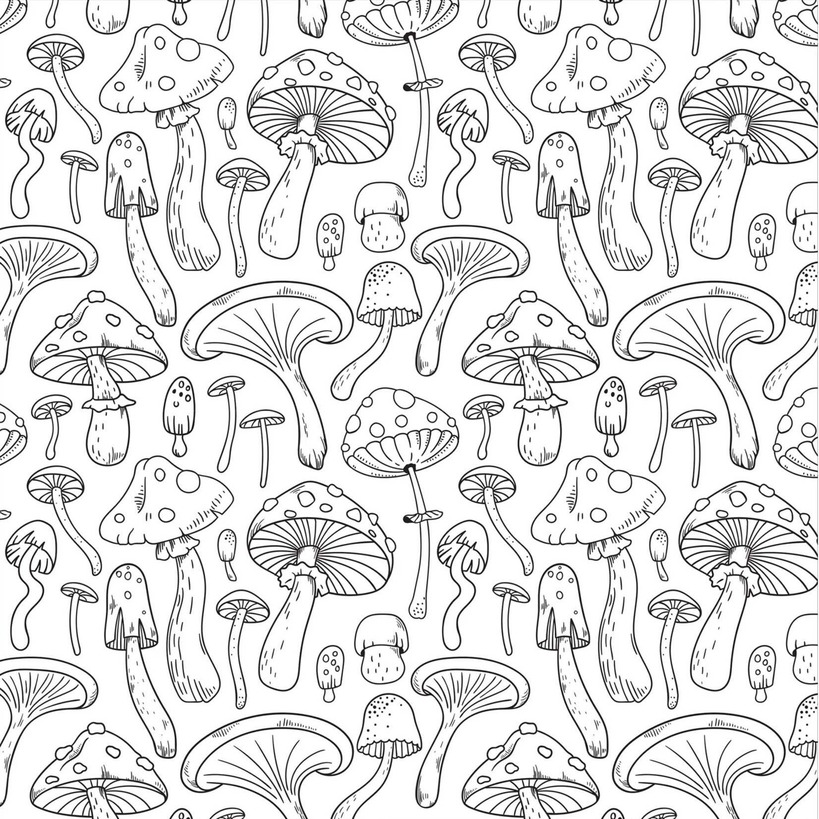 Peter Pauper Press Artist's Coloring Book - Mushrooms