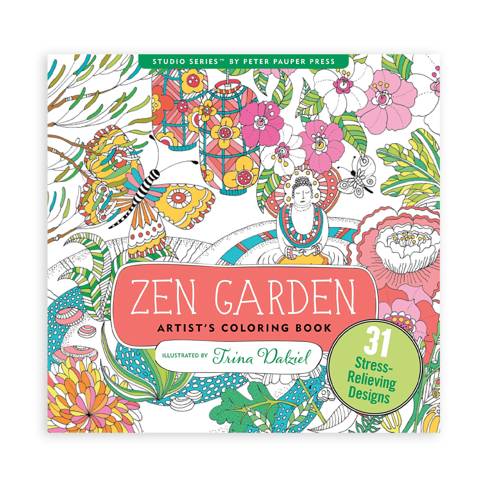 Peter Pauper Press Artist's Coloring Book - Zen Garden