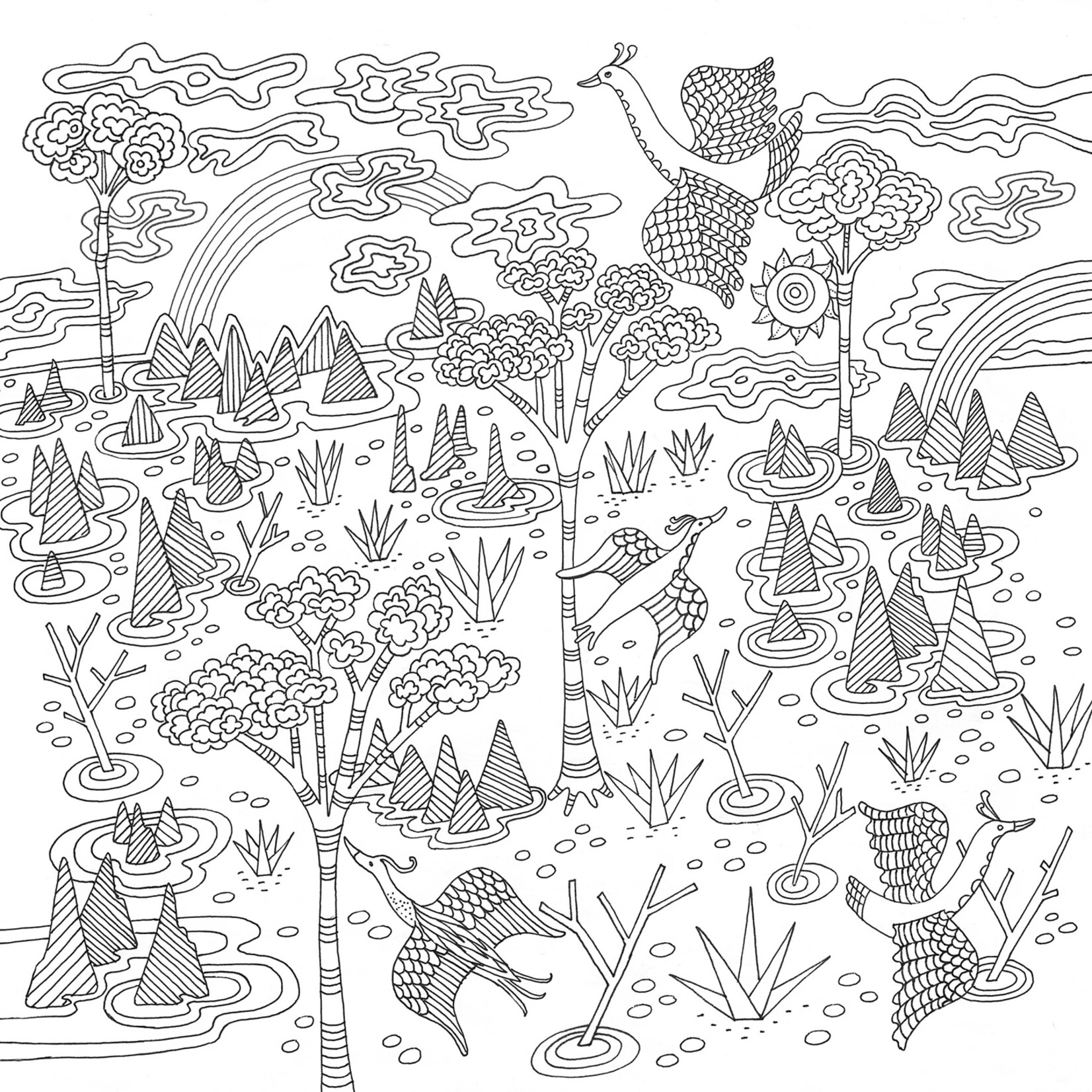 Peter Pauper Press Artist's Coloring Book - Zen Garden