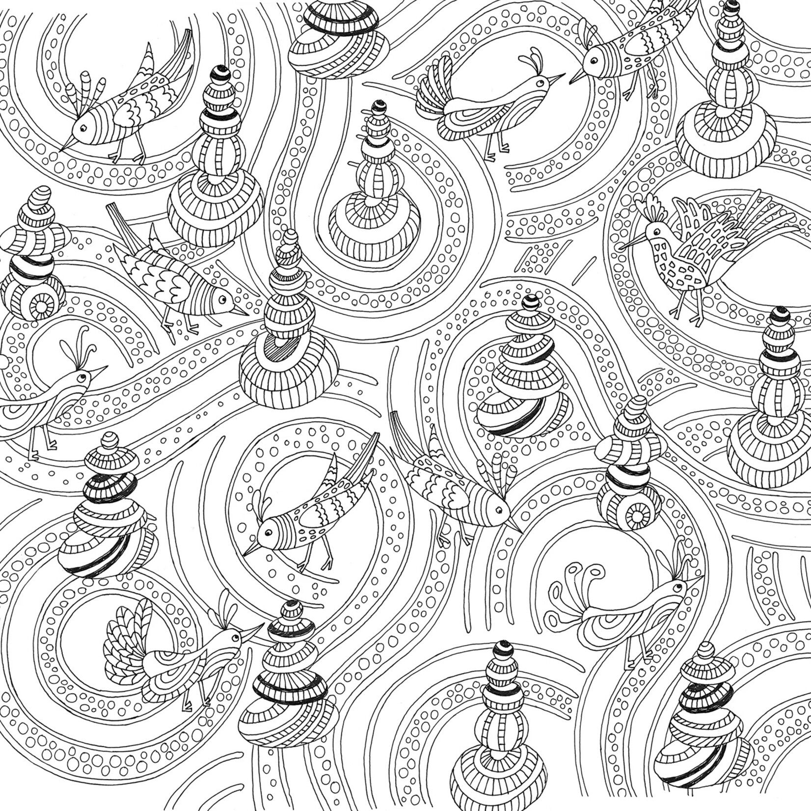 Peter Pauper Press Artist's Coloring Book - Zen Garden