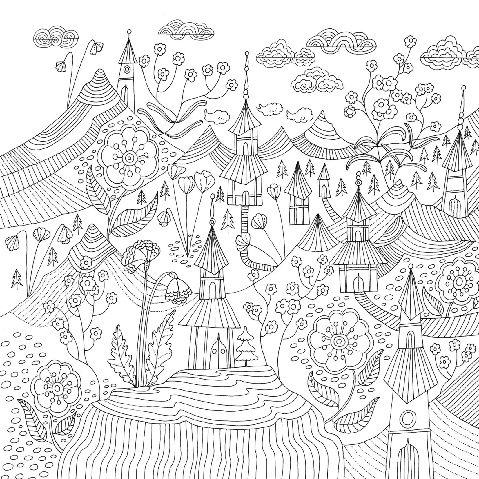 Peter Pauper Press Artist's Coloring Book - Zen Garden