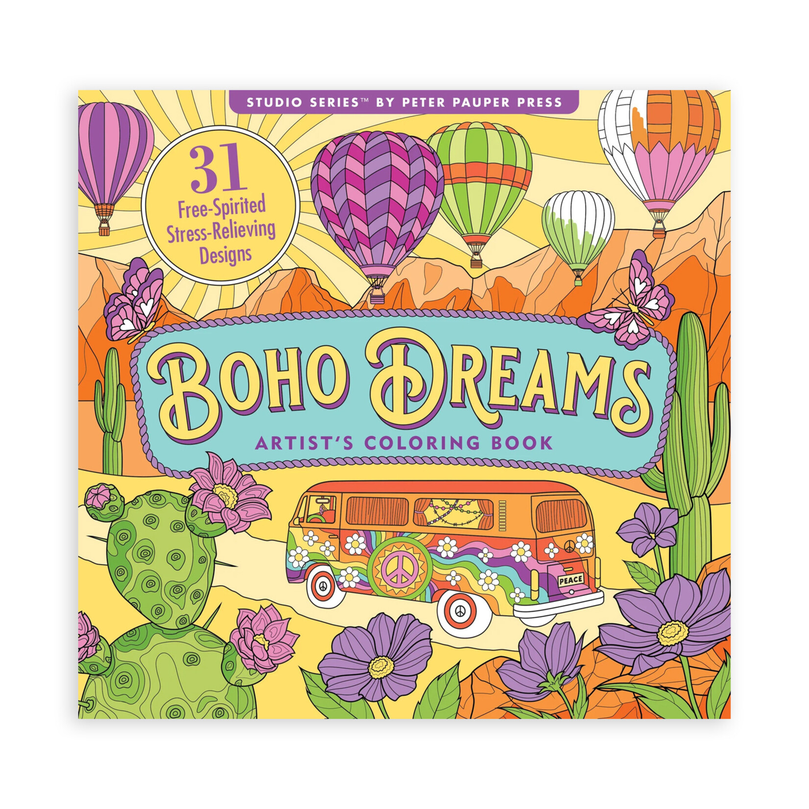 Peter Pauper Press Artist's Coloring Book - Boho Dreams