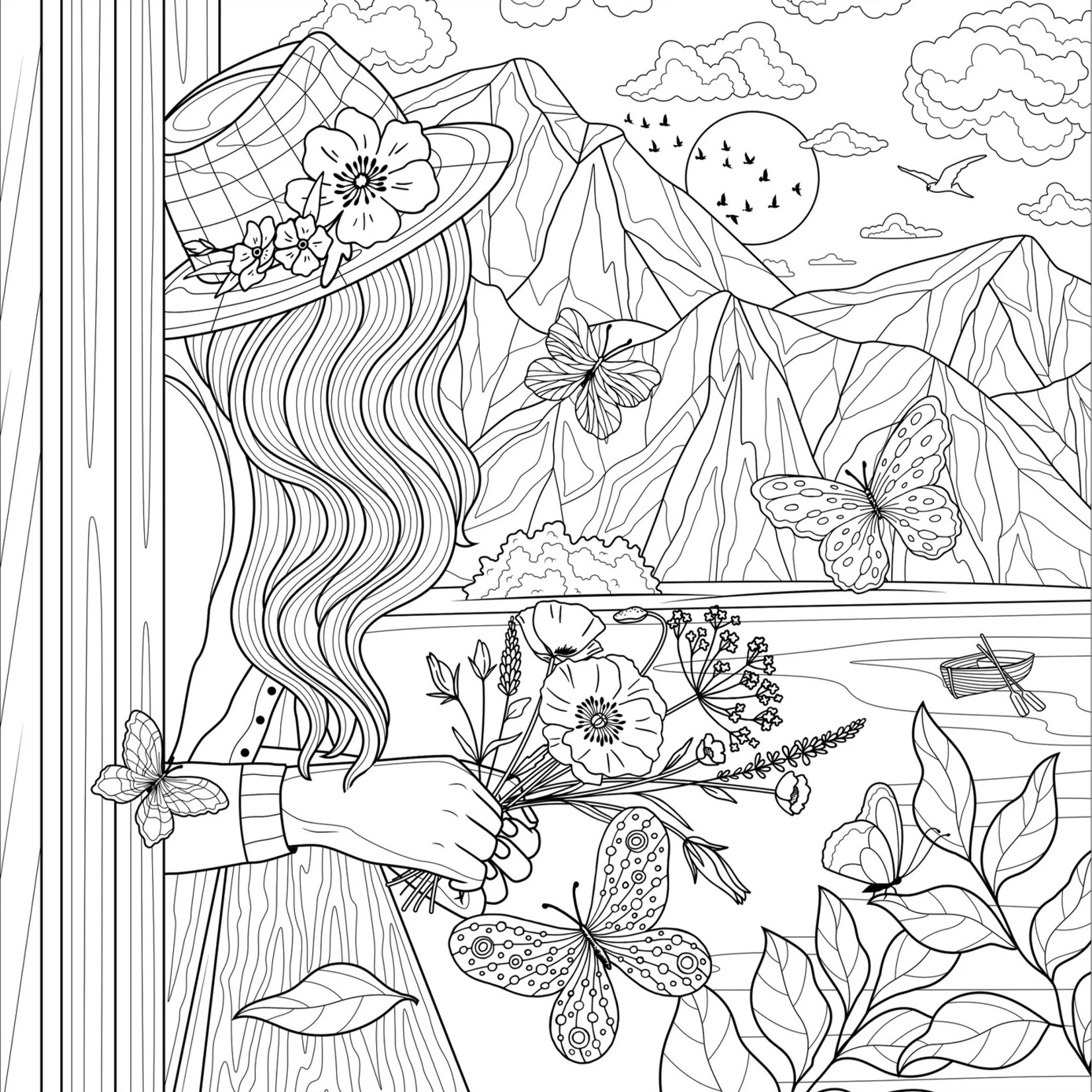 Peter Pauper Press Artist's Coloring Book - Boho Dreams