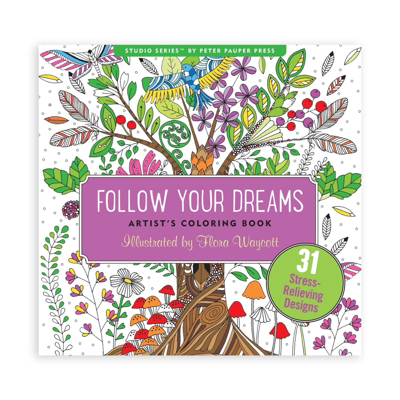 Peter Pauper Press Artist's Coloring Book - Follow Your Dreams