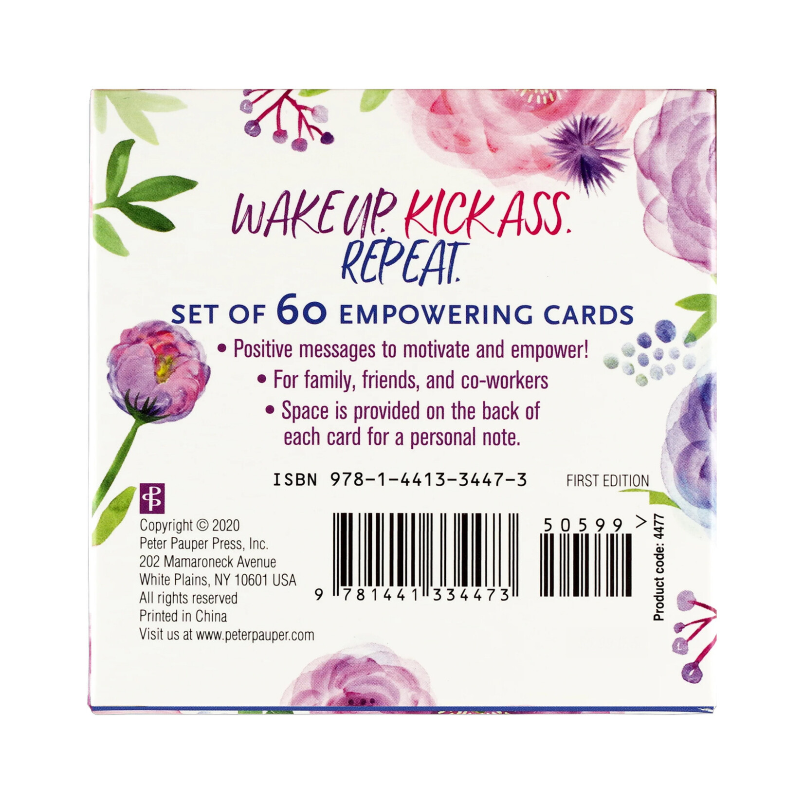 Peter Pauper Press Noteworthy Cards - Wake up, Kick Ass, Repeat