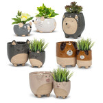 Abbott Stoneware Planter - Animals (Assorted Styles)