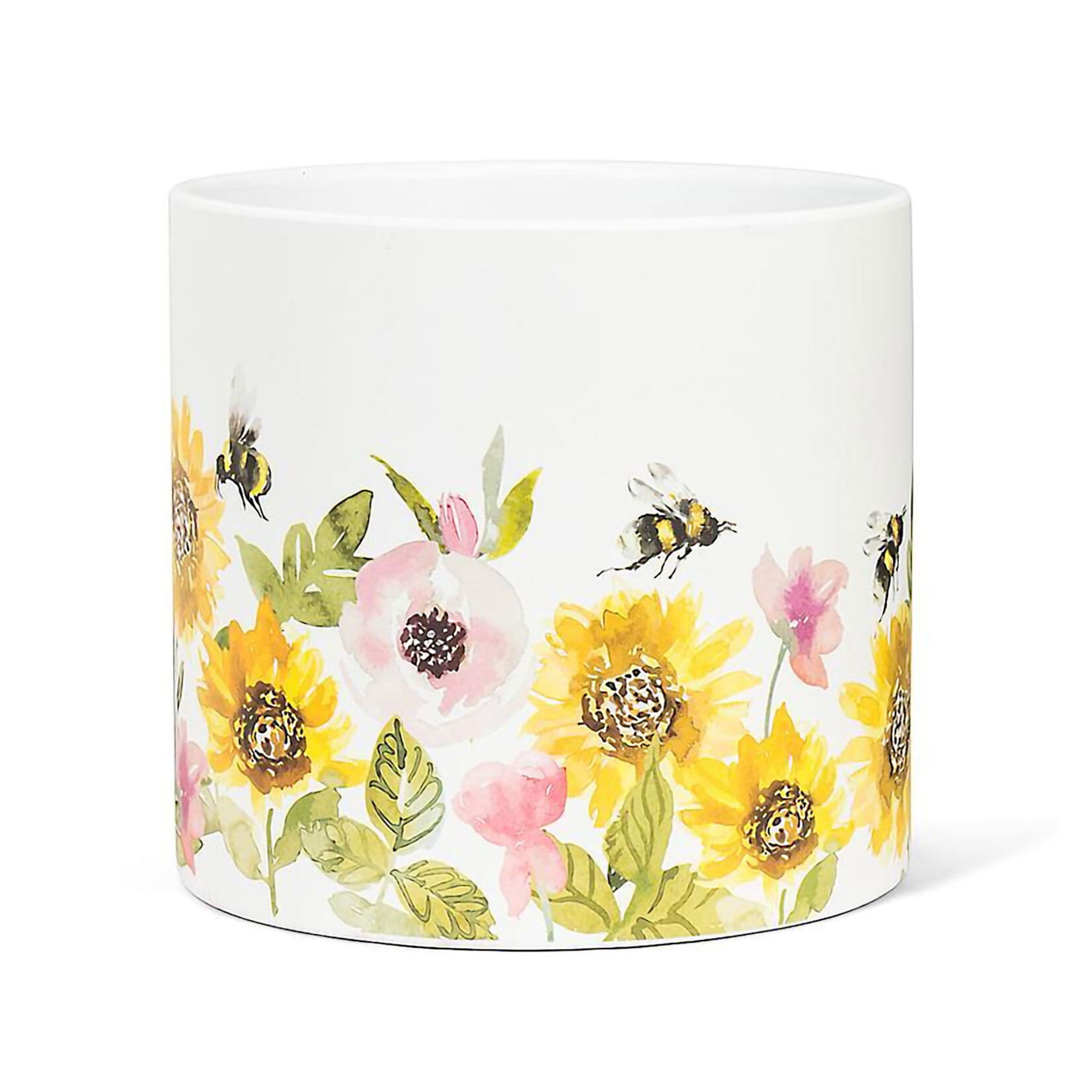 Abbott Ceramic Sunflowers & Bees Planter - 2 Sizes
