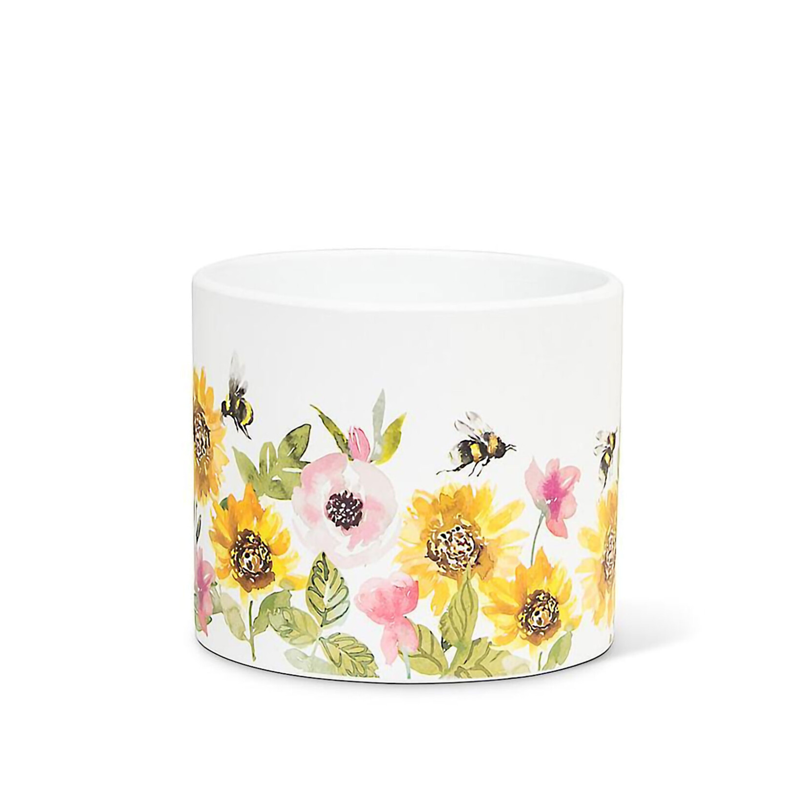 Abbott Ceramic Sunflowers & Bees Planter - 2 Sizes