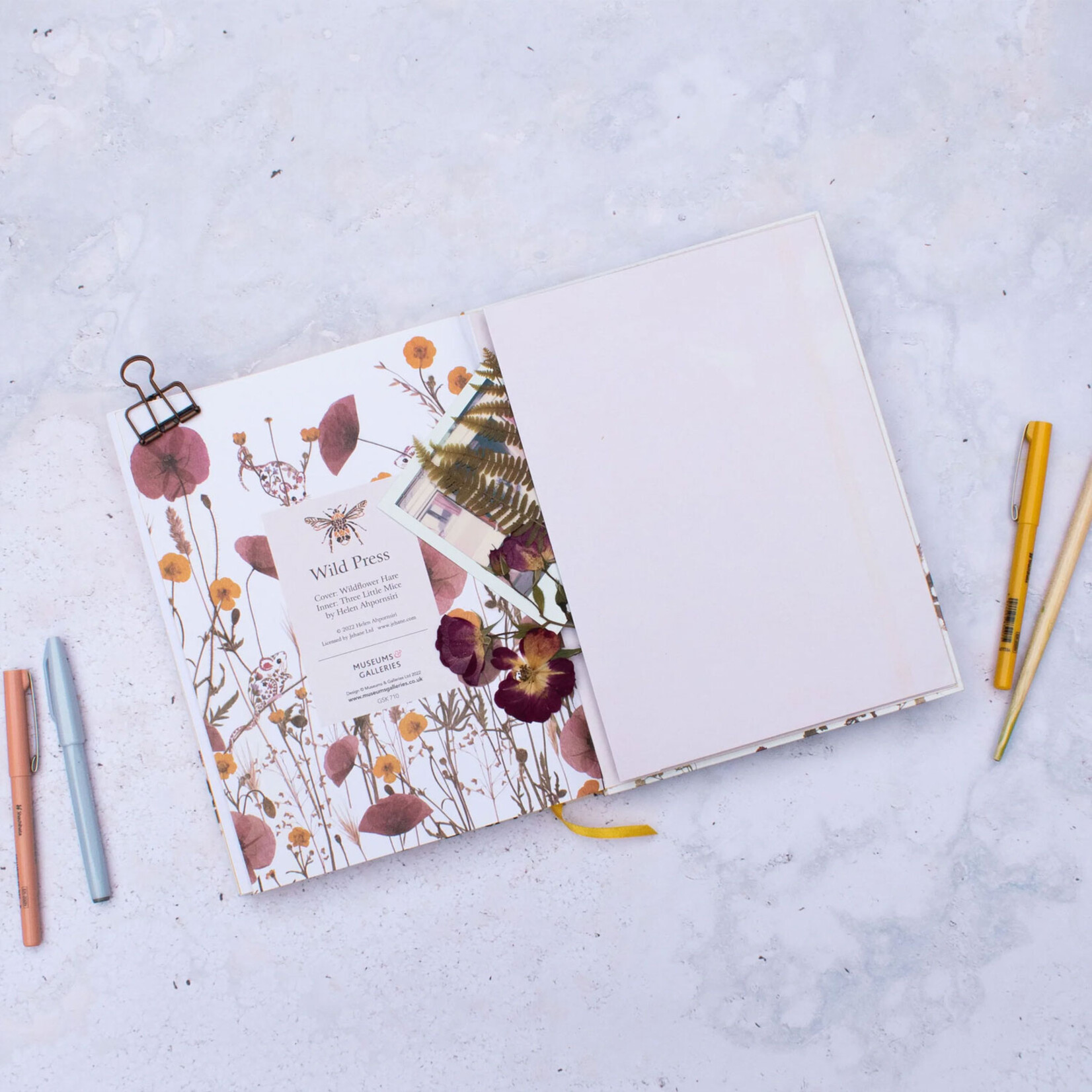 Museums & Galleries Hardcover Sketchbook - Wildflower Hare