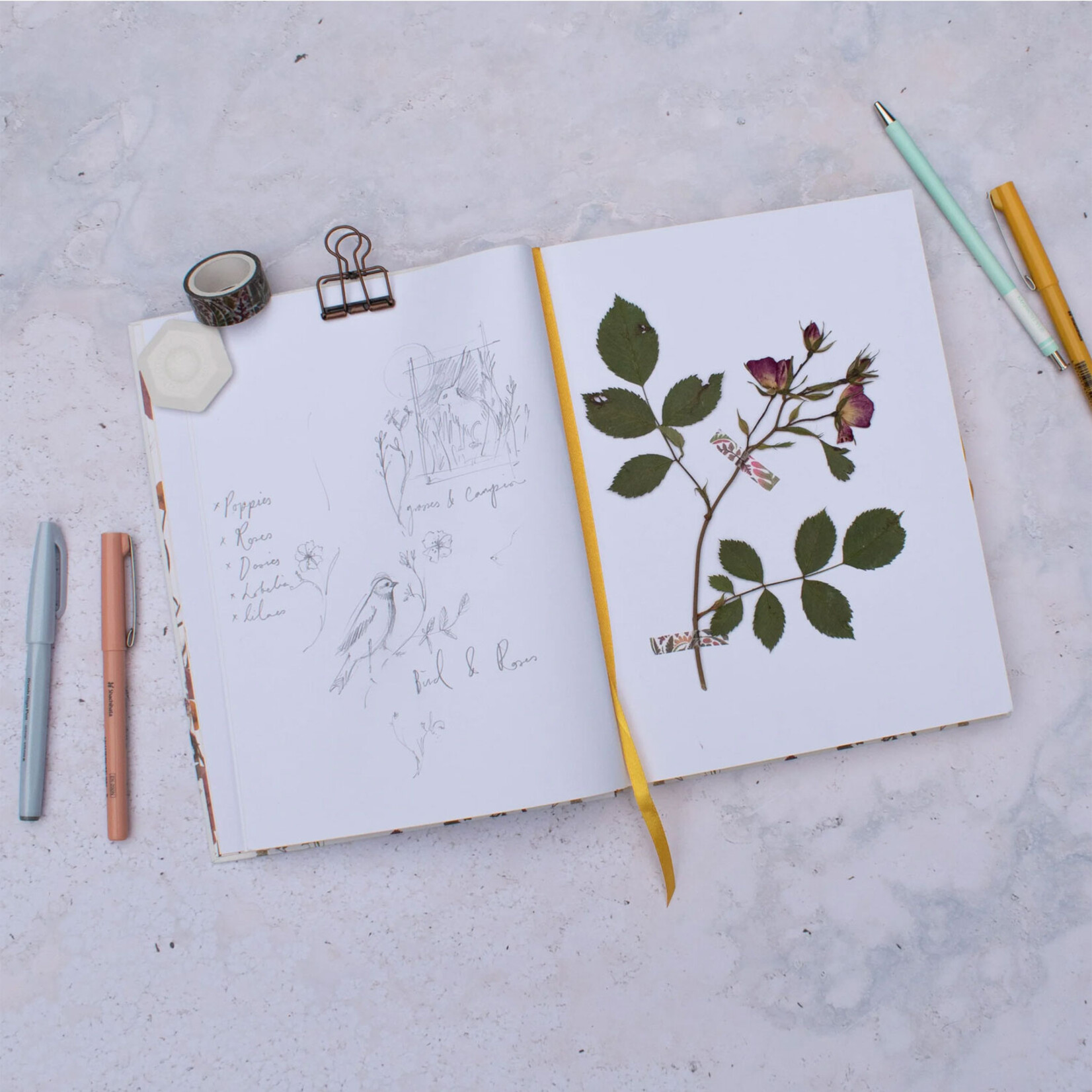 Museums & Galleries Hardcover Sketchbook - Wildflower Hare