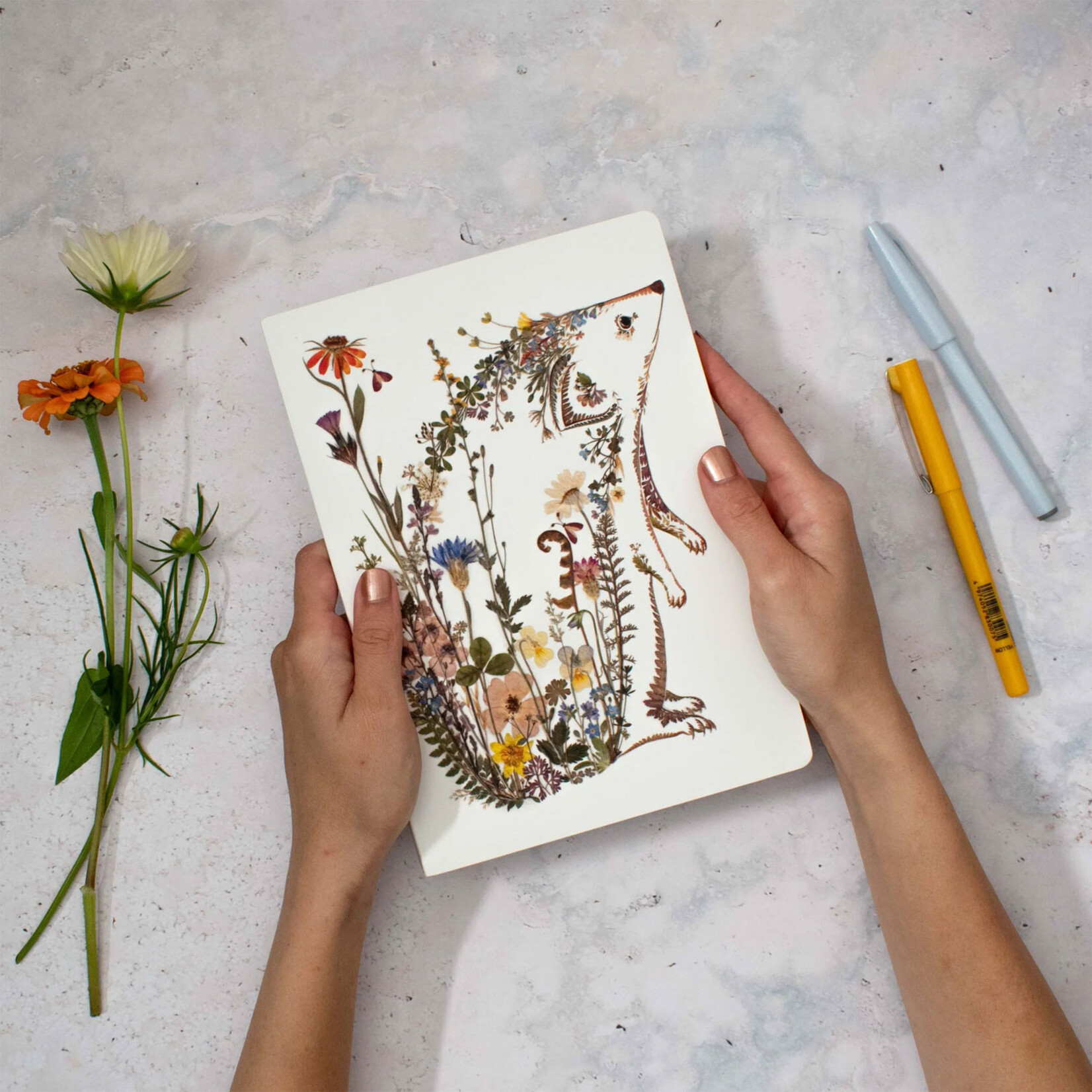 Museums & Galleries Softcover Notebook - Cottage Garden Hedgehog