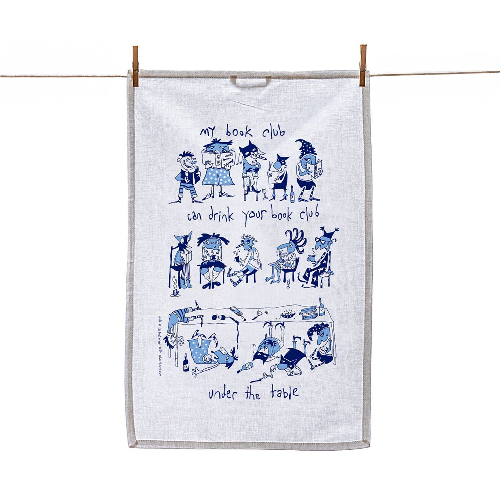 Sa Boothroyd Tea Towel - Book Club