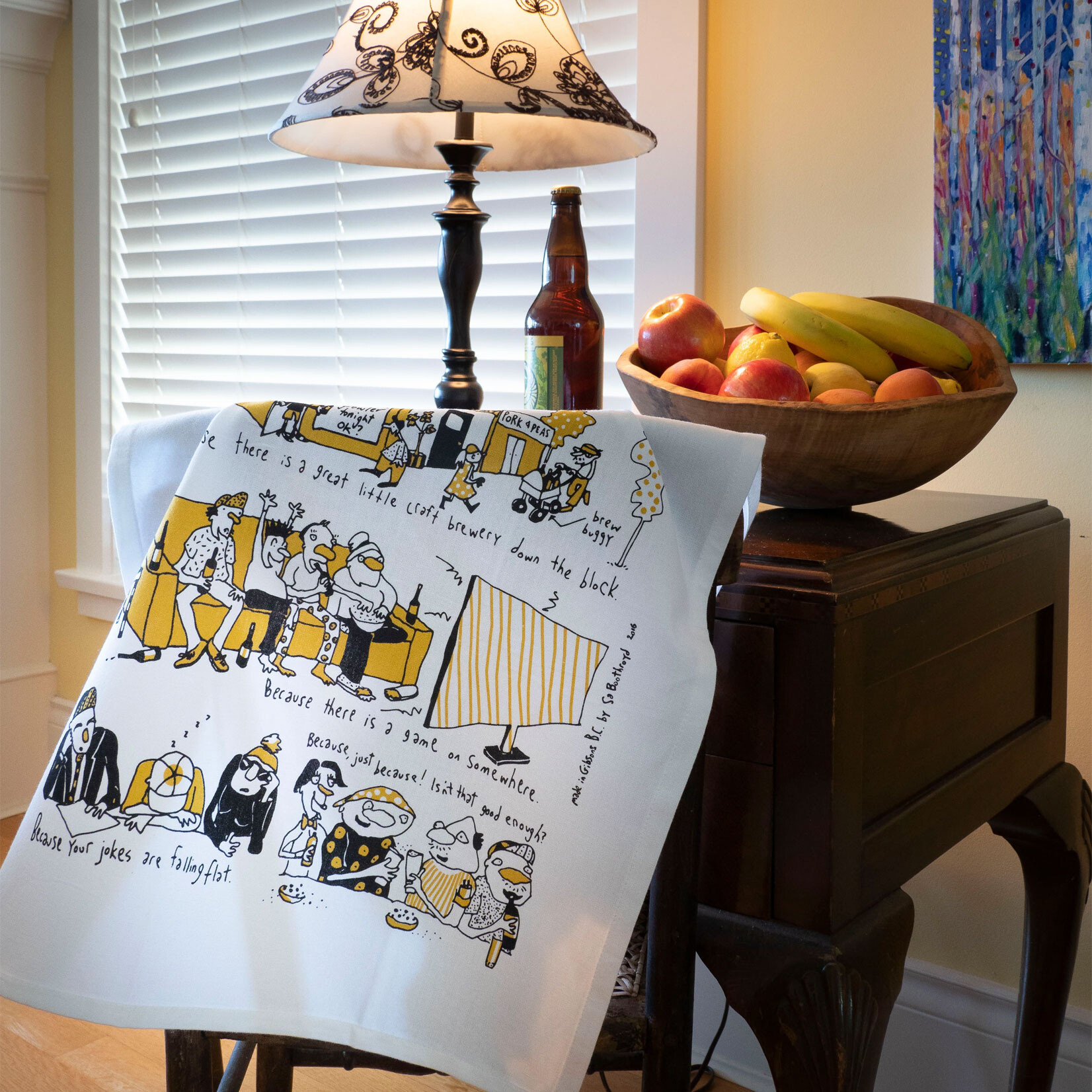 Sa Boothroyd Tea Towel - Beer
