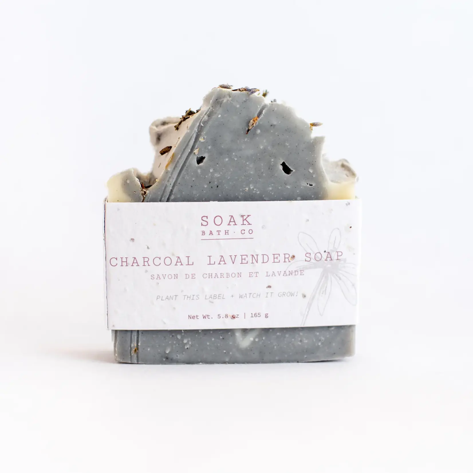 SOAK Bath Co Soap Bar - Charcoal Lavender