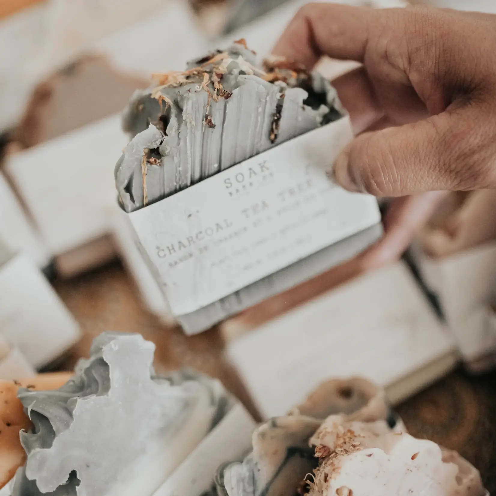SOAK Bath Co Soap Bar - Charcoal Tea Tree