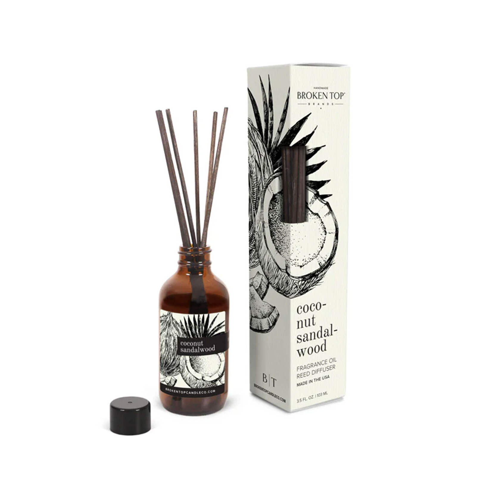 Broken Top Coconut Sandalwood - Linen Spray | Reed Diffuser | Soy Candle