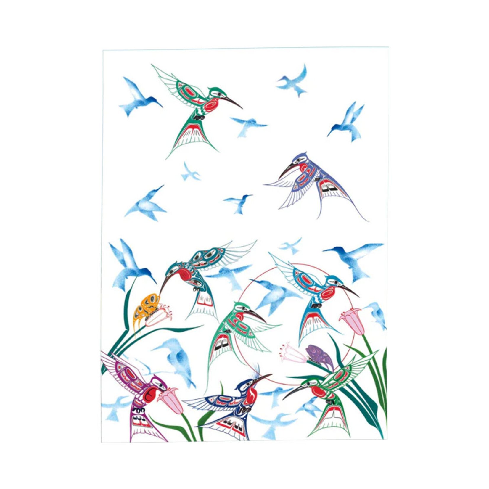 Canadian Art Prints Richard Shorty - Garden of Hummingbirds Collection