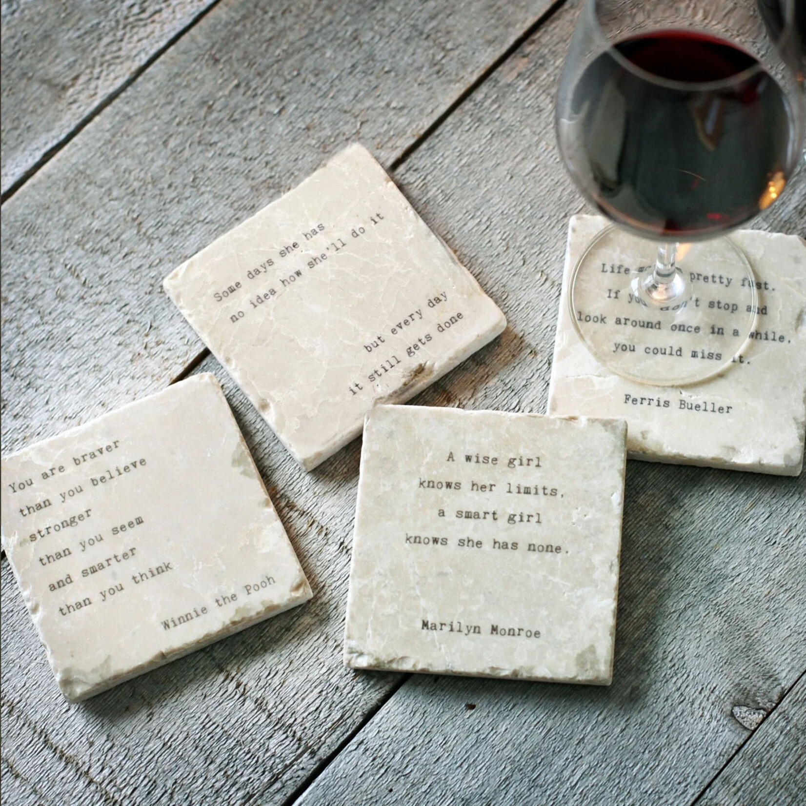 Cedar Mountain Marble Coaster - Pour Yourself A Drink