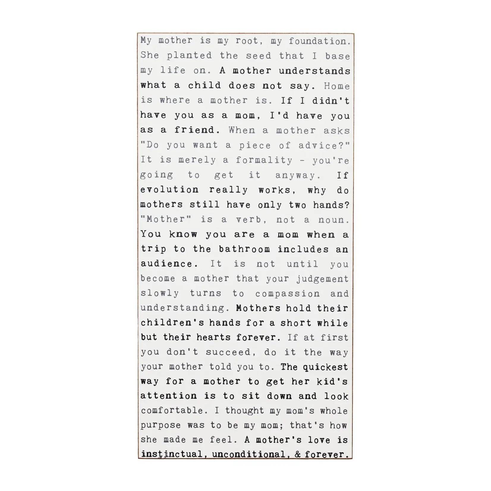Cedar Mountain Typewriter Sign (Assorted Styles)