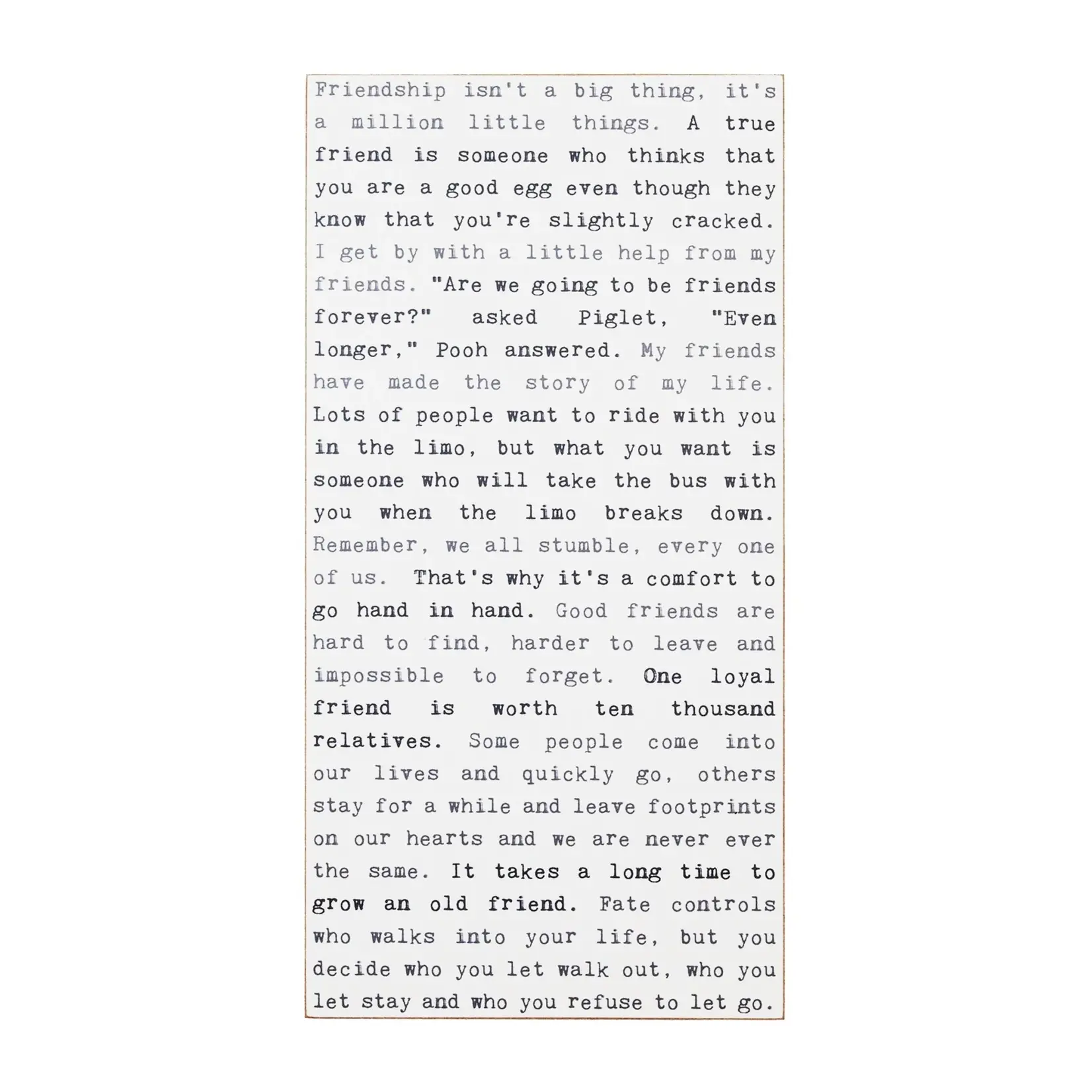 Cedar Mountain Typewriter Sign (Assorted Styles)