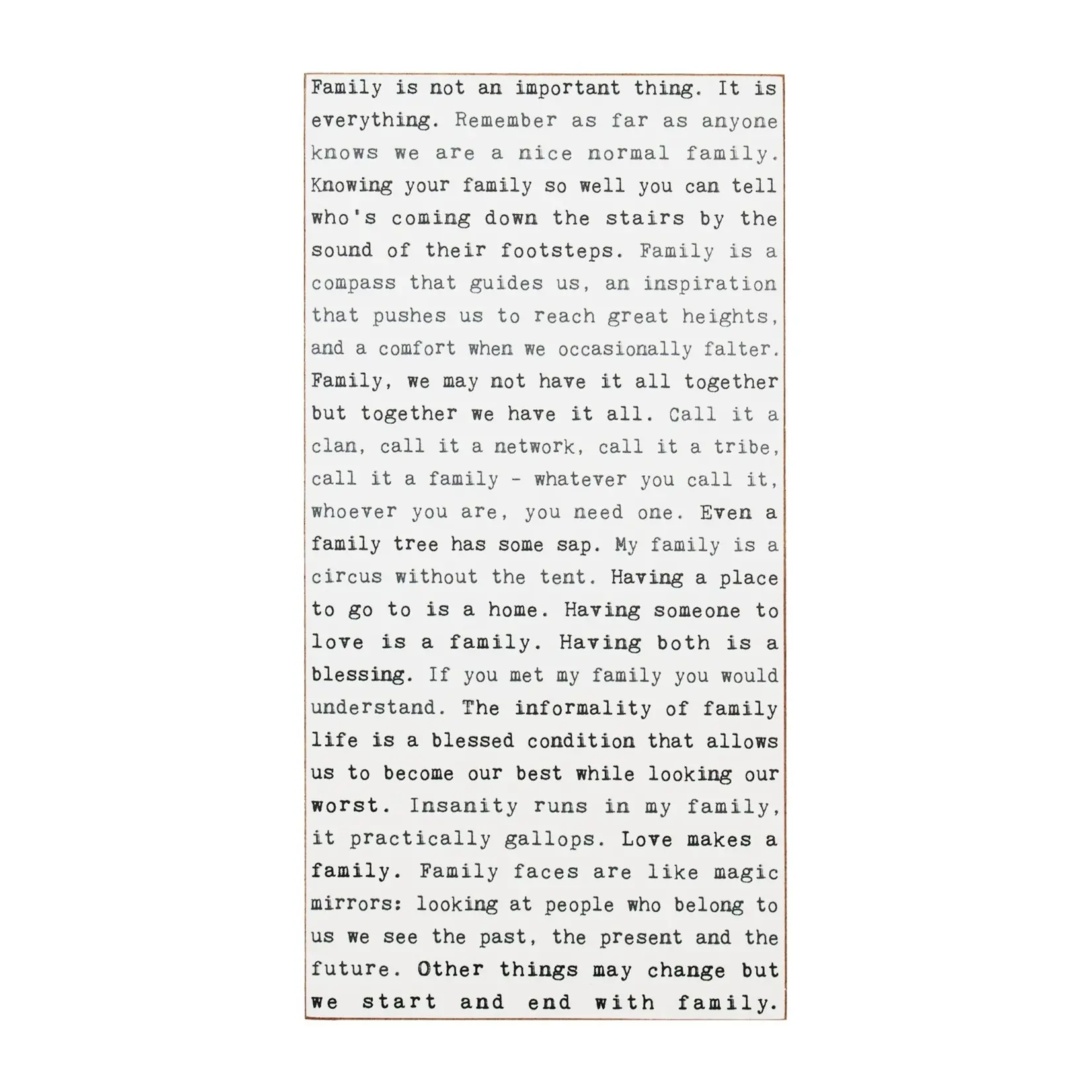 Cedar Mountain Typewriter Sign (Assorted Styles)