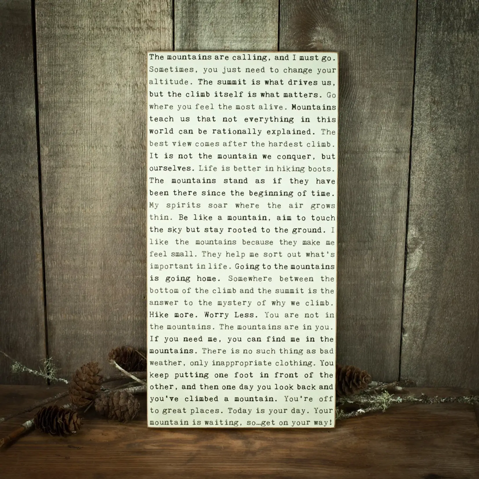 Cedar Mountain Typewriter Sign (Assorted Styles)