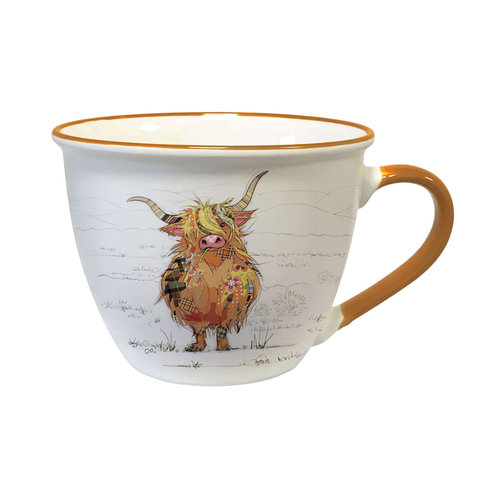 Bug Art Bowl with Handle - Hamish Highland Cow
