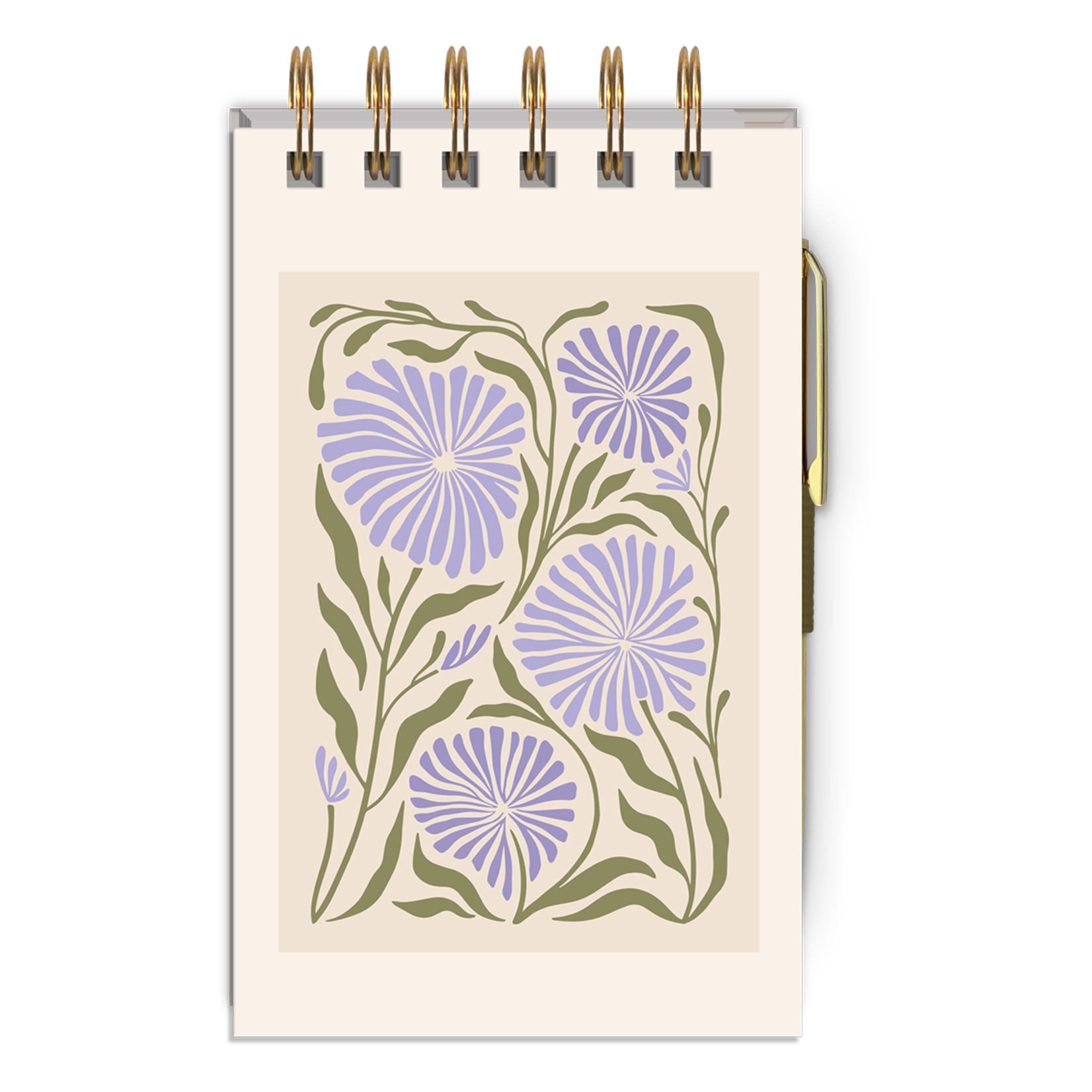 Lady Jayne Spiral Notepad & Pen - Alliums